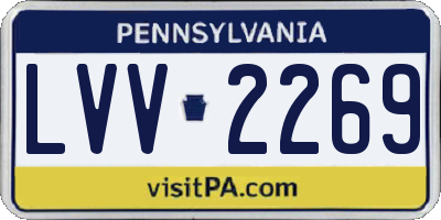 PA license plate LVV2269