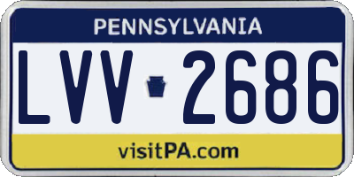 PA license plate LVV2686