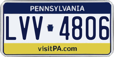 PA license plate LVV4806