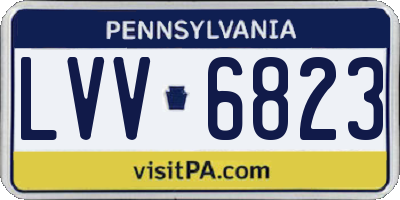 PA license plate LVV6823