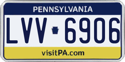 PA license plate LVV6906