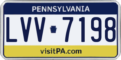 PA license plate LVV7198