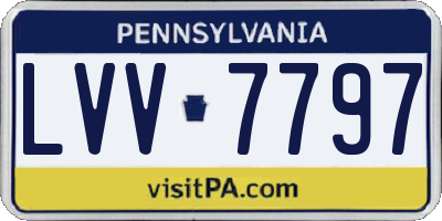 PA license plate LVV7797