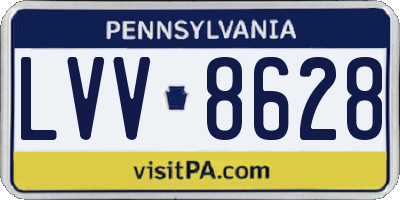 PA license plate LVV8628