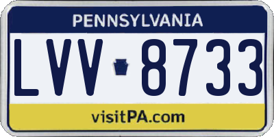 PA license plate LVV8733