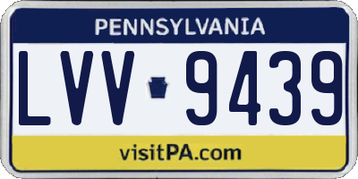 PA license plate LVV9439