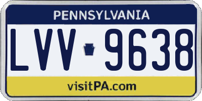 PA license plate LVV9638