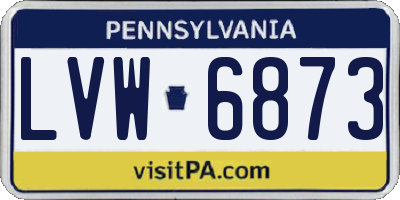 PA license plate LVW6873