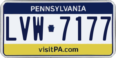 PA license plate LVW7177