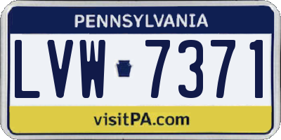 PA license plate LVW7371