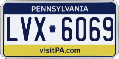 PA license plate LVX6069
