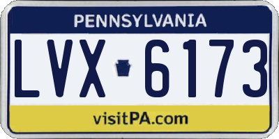 PA license plate LVX6173