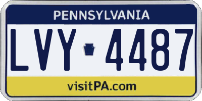 PA license plate LVY4487