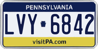 PA license plate LVY6842