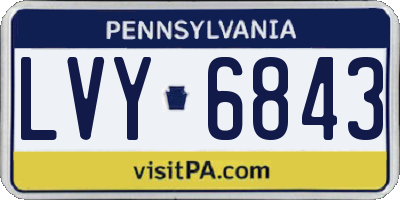 PA license plate LVY6843