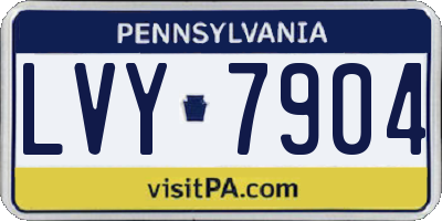 PA license plate LVY7904