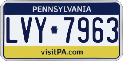 PA license plate LVY7963