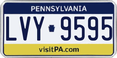 PA license plate LVY9595