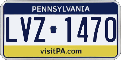 PA license plate LVZ1470