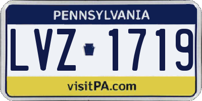 PA license plate LVZ1719