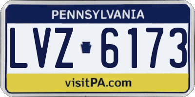 PA license plate LVZ6173