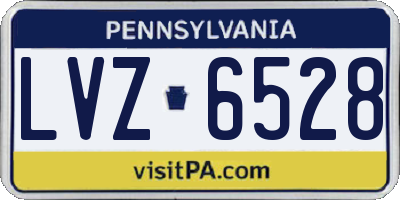 PA license plate LVZ6528
