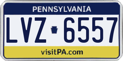 PA license plate LVZ6557