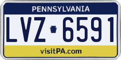 PA license plate LVZ6591
