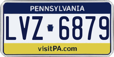 PA license plate LVZ6879