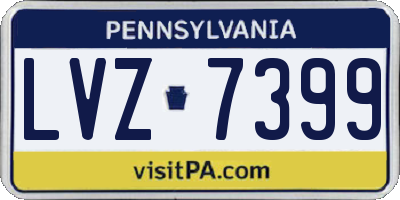 PA license plate LVZ7399