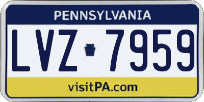PA license plate LVZ7959