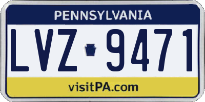 PA license plate LVZ9471