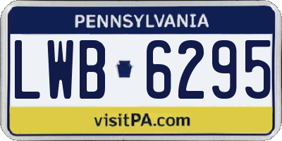PA license plate LWB6295