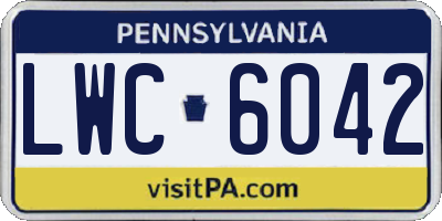 PA license plate LWC6042