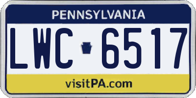 PA license plate LWC6517