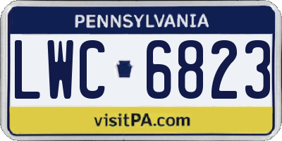 PA license plate LWC6823
