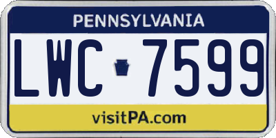 PA license plate LWC7599