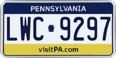 PA license plate LWC9297