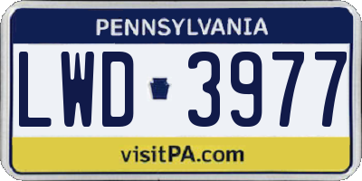 PA license plate LWD3977