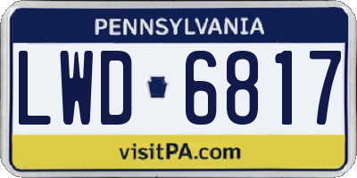 PA license plate LWD6817