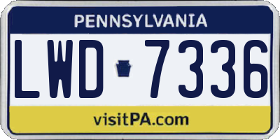 PA license plate LWD7336