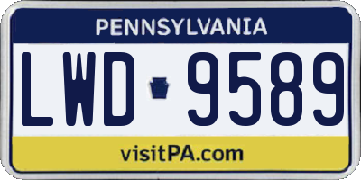 PA license plate LWD9589