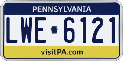 PA license plate LWE6121