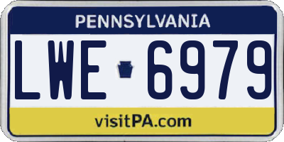 PA license plate LWE6979