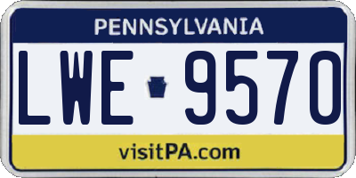 PA license plate LWE9570