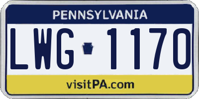 PA license plate LWG1170