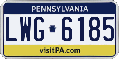 PA license plate LWG6185