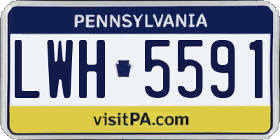 PA license plate LWH5591