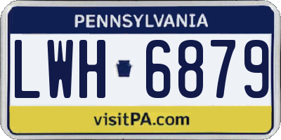 PA license plate LWH6879