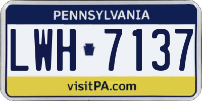 PA license plate LWH7137
